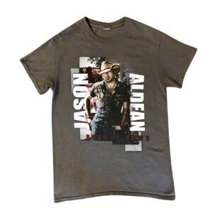 Jason Aldean Burn It Down 2015 Tour Shirt Women’s Small/Medium? Gray Tee Used